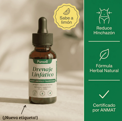 PurezaDrops™ | Drena Naturalmente la Hinchazón del Rostro, Abdomen y Piernas