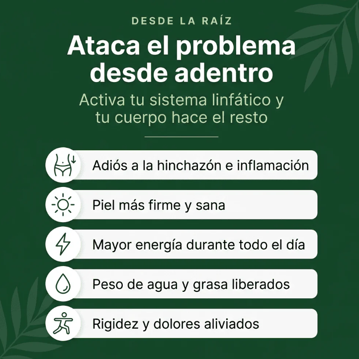 PurezaDrops™ | Drena Naturalmente la Hinchazón del Rostro, Abdomen y Piernas